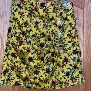 ZARA printed rhinestone mini skirt
